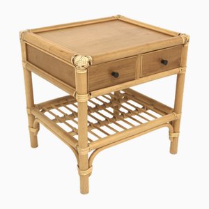 Rattan Bedside Table by Kenneth Bergenblad for Dux, Sweden, 1960s