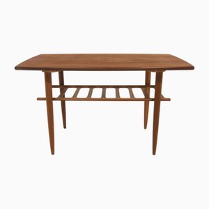 Teak and Oak Coffee Table, Sweden, 1950s
