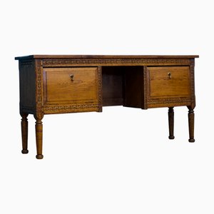 Antique Carved Oak Side Table or Sideboard, 19th Century