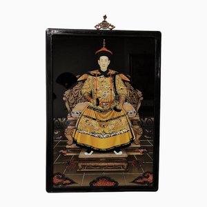 Emperor, 1890s, Glass and Wood, Framed