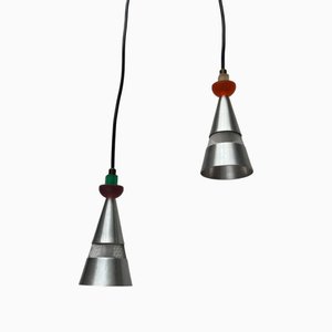 Vintage Dutch Pendant Lamps by Studio Brandend Zand, 1990s, Set of 2