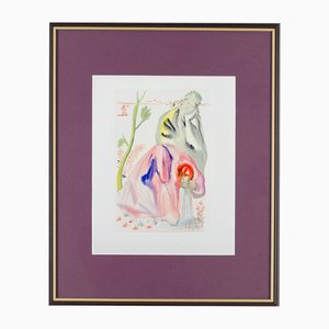 Salvador Dali, The Source, 1960, Woodcut Print, Framed