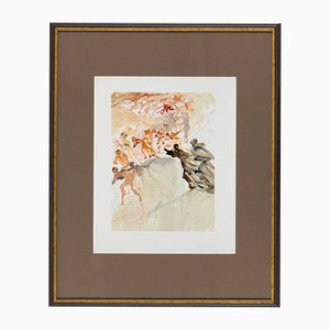 Salvador Dali, Mounting the Seventh Terrace, 1960, Woodcut Print, Framed