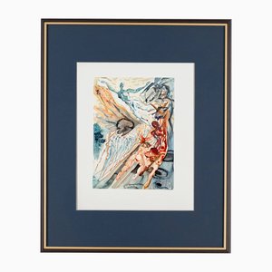 Salvador Dali, Treffen zweier Gruppen von Lustvollen, 1960, Holzschnitt, gerahmt