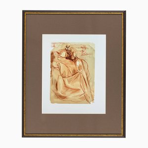 Salvador Dali, Annuncio di un grande evento, 1960, Xilografia, Incorniciato