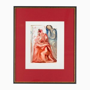 Salvador Dali, Dante's Confession, 1960, Woodcut Print, Framed