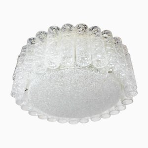 Plafonnier Vintage en Verre Givré de Doria Leuchten, 1970s
