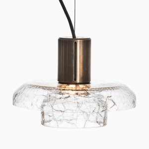 Lampada a sospensione Crackle S2 in vetro soffiato a mano di Alex Fitzpatrick per Adesignstudio