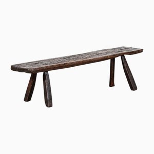 Antique English Vernacular Oak Bench, 1790
