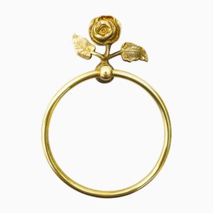 Mid-Century Modern French Rose Flower Towel Ring, 1950s