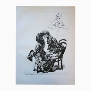 Paul Renouard, Kiss Before the Ballet, Lithograph