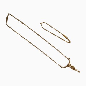 Christ of Saint John of the Cross Necklace and Bracelet, Set of 2