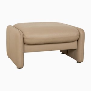 Ergoline Ottoman in Beige Leather from Willi Schillig