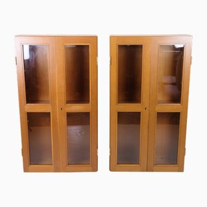 Danish Display Cabinets in Oregon Pine, 1960s, Set of 2