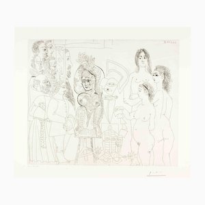 Pablo Picasso, Notable Spaniards Visiting a Brothel, 1960s, Etching