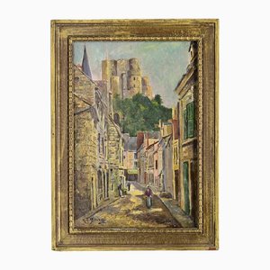 Hippolyte Camille Delpy, The Streets under the Fortress, 1800s, Oil, Framed