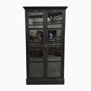 Three-Sided Teak Display Cabinet