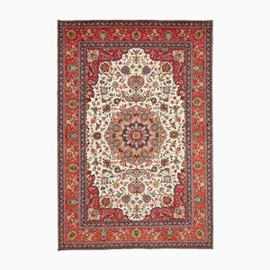 Middle Eastern Hand-Knotted Tabriz Rug
