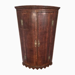 Antique George Corner Cabinet in Oak, 1780