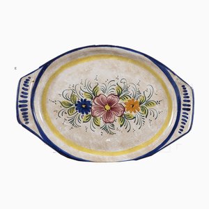 Piatto ovale in ceramica di Deruta, anni '90