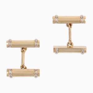 French 18 Karat Yellow Gold Domed Cufflinks, 1960s, Set of 2