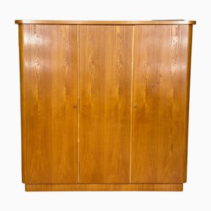 Mid-Century Wardrobe or Linen Cabinet in Wood