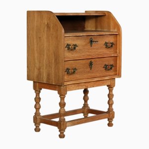 Danish Brutalist Bedside Table by Henning Kjærnulf, 1960s