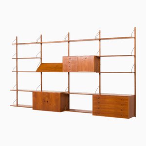 Teak Wall Unit by Hansen & Guldborg for Hg Møbler, Denmark, 1960s