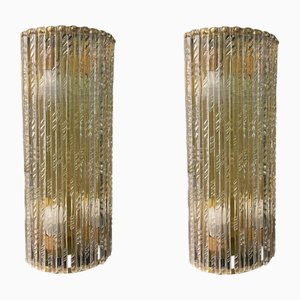 Large Murano Glass Sconces, 1980s, Set of 2