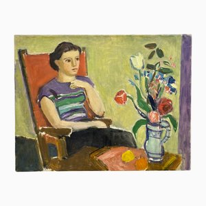 Hermann Geiseler, Portrait, 1960s, Oil on Canvas