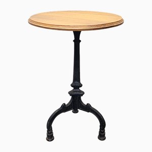 Antique French Cast Iron Bistro Table, Late 1800s