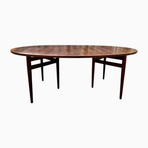 Table de Salle à Manger Ovale Mid-Century en Palissandre par Arne Vodder pour Sibast, Danemark
