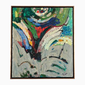 Rien Goené, Abstract Composition, 1960s, Oil on Canvas, Framed