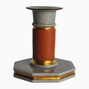 Crackle Glazed Porcelain Candleholder from Royal Copenhagen, Denmark 1950s