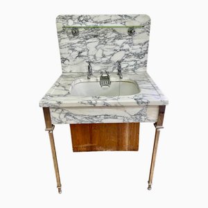 Lavabo antiguo de mármol de Shanks & Co., años 20