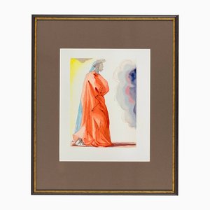 Salvador Dali, Dante, 1960, Holzschnitt, Gerahmt