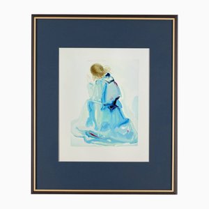 Salvador Dali, Der Engel, 1960, Holzschnitt, Gerahmt