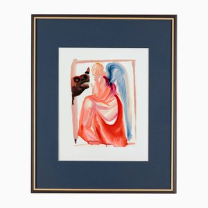 Salvador Dali, The Sphere of Mercury, 1960, Woodcut Print, Framed