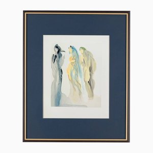 Salvador Dali, Die Kugel der Venus, 1960, Holzschnitt, Gerahmt