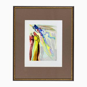 Salvador Dali, the Paradise, Canto 16, The Ancestor's Apparition, 1960, Woodcut Print, 1960, Woodblock Print