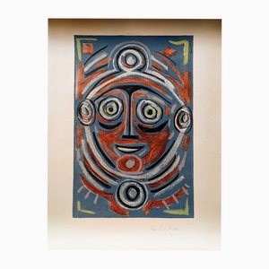 Jean Cocteau, Mask, 1962, Lithograph