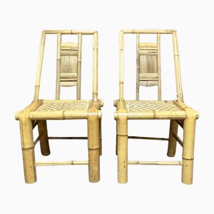 Chaises en Bambou, 1950s, Set de 2