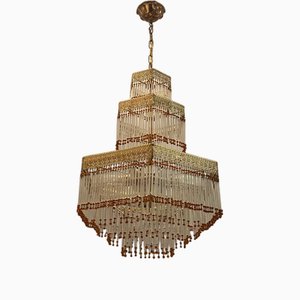 Italian Murano Glass Rod Chandelier, 1960s