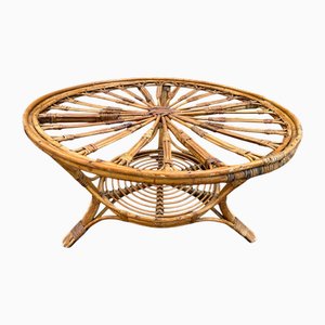 Rattan Coffee Table, Spain, 1960s