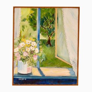 Ulla Bellnäs, Veduta dalla finestra, 1987, Olio su tela, con cornice