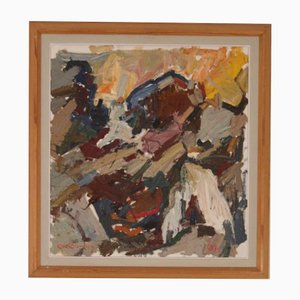 Olle Blomberg, Fjällbäck, 1971, Olio su tela, Incorniciato