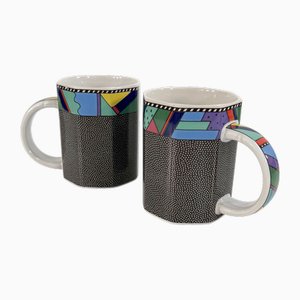 Grands Mugs Scenario Metropol par Barbara Brenner pour Rosenthal, 1990s, Set de 2