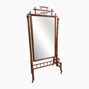 Antiker Psyche Spiegel aus Buche, 1890er