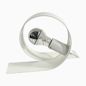 Lampe de Bureau Loop Blanche, 1980s