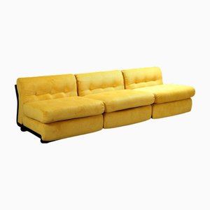 Amanta Modular Seats in Fabric Foam Plastic by Mario Bellini for B&B Italia, 1970s, Set of 3